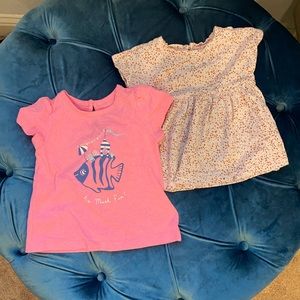 2 Baby Gap toddler shirts in size 12-18M